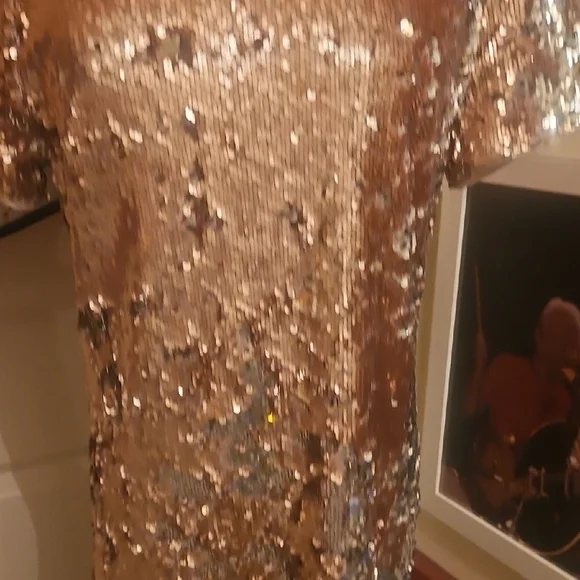 Forever 21 Gold Sequin Mini Dress - Picture 5 of 7